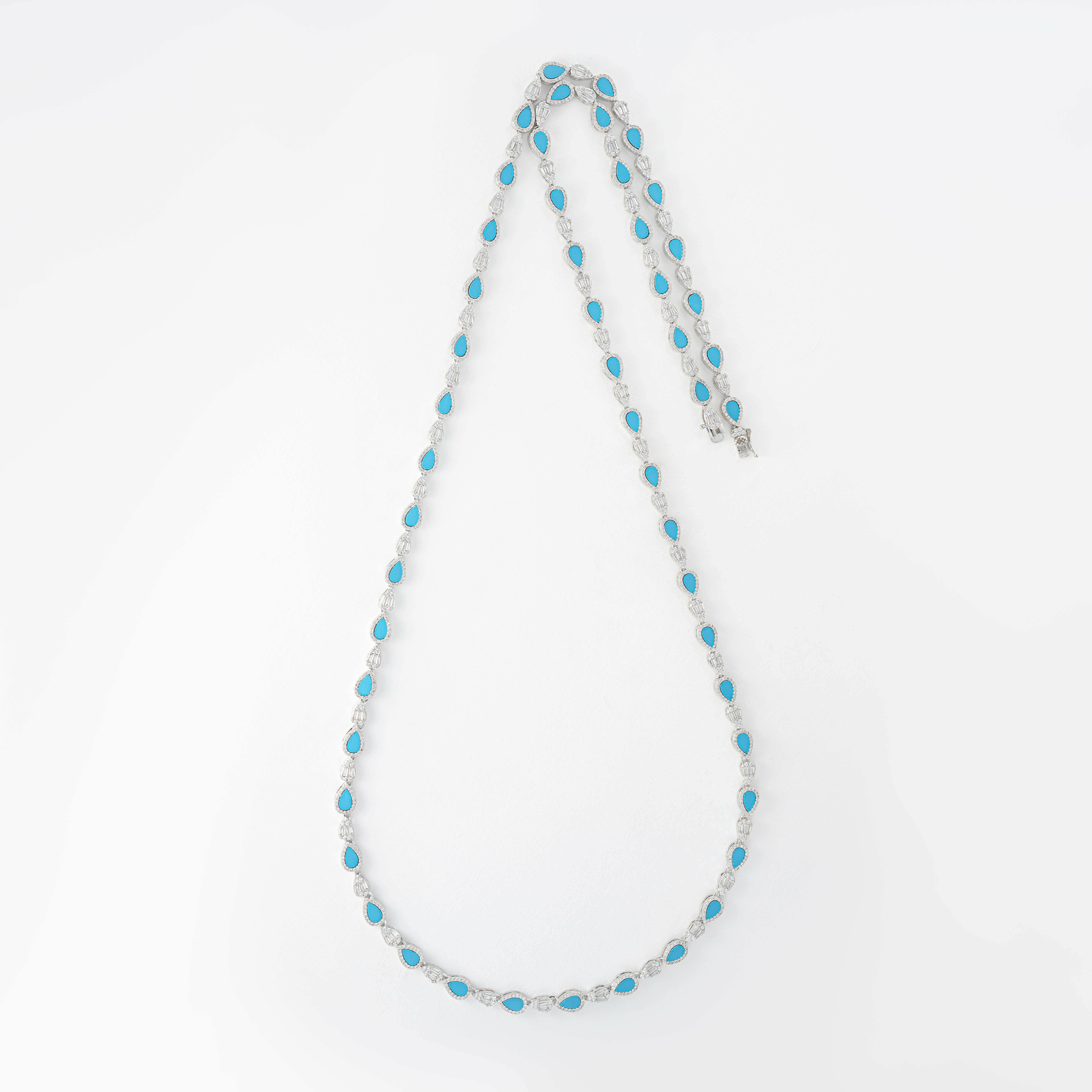 Silver Toned Pear Necklace image 0