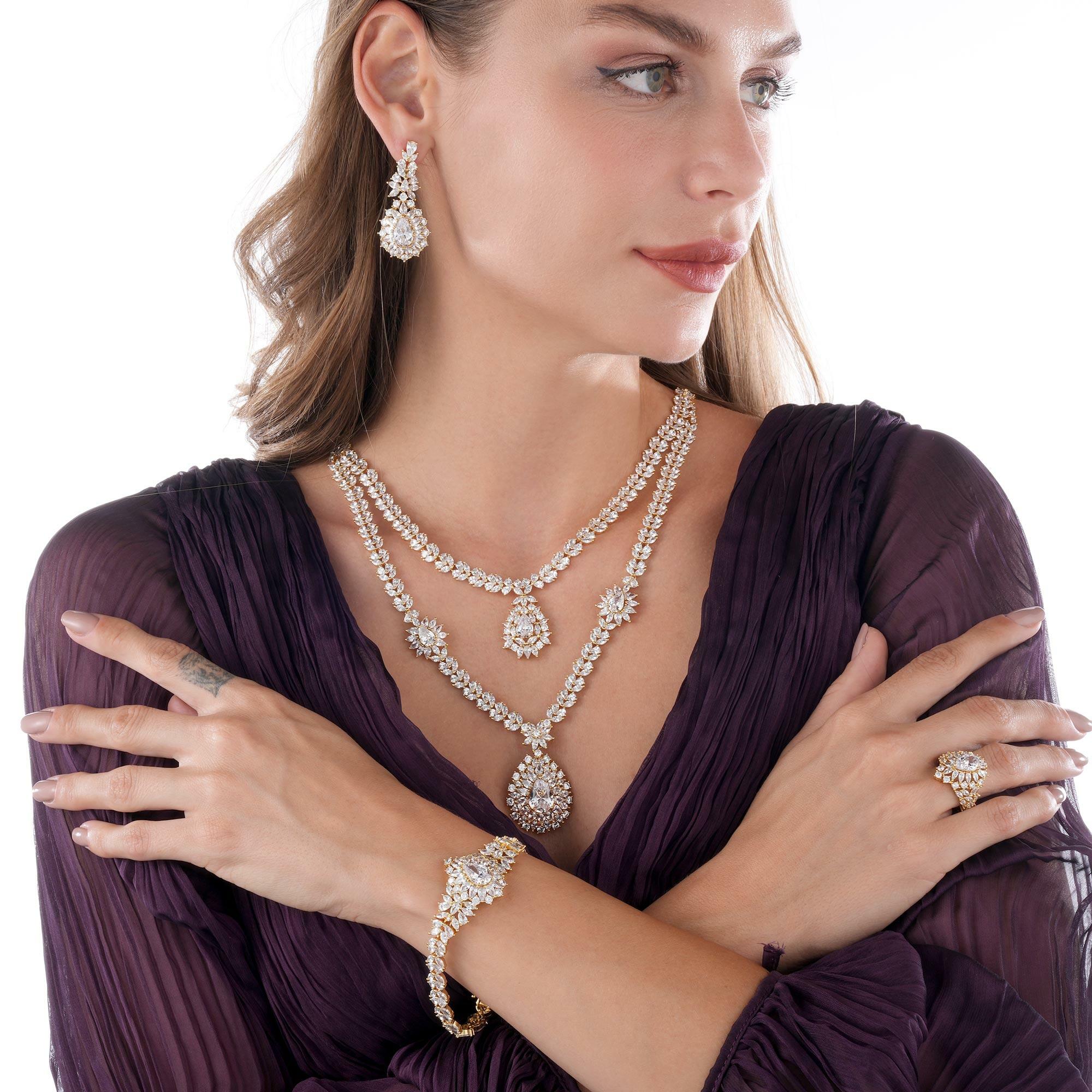 طقم سهرة ذهبي فريد image 5