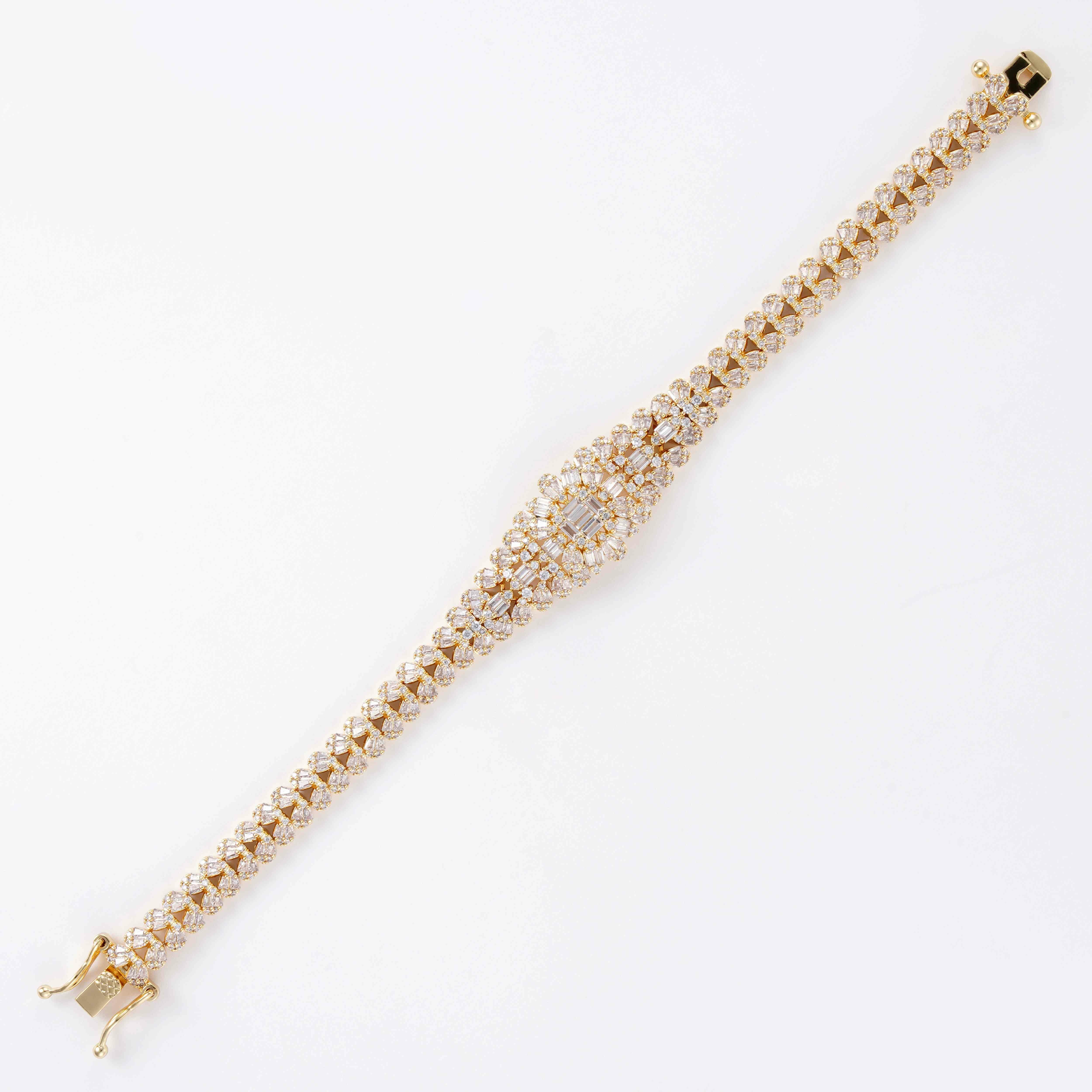 Gold Toned Crystal Necklace Set image 5