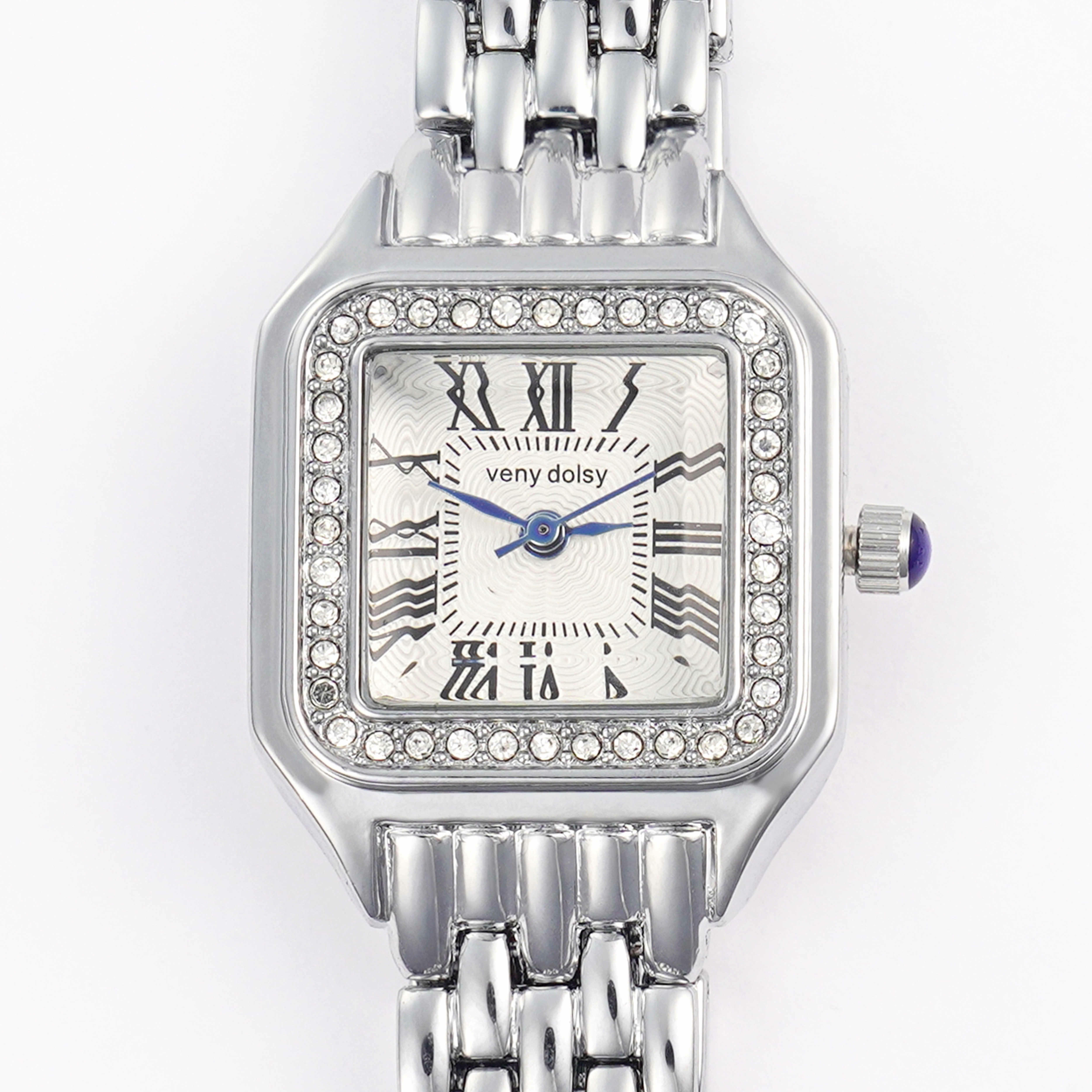 Silver Toned Octagonal Veny Dolsy Watch image 2