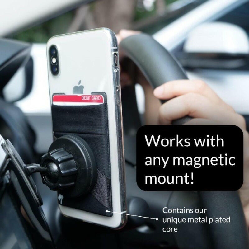 Sticky wallet 3-in-1 for Any Phone Case - Black image 3