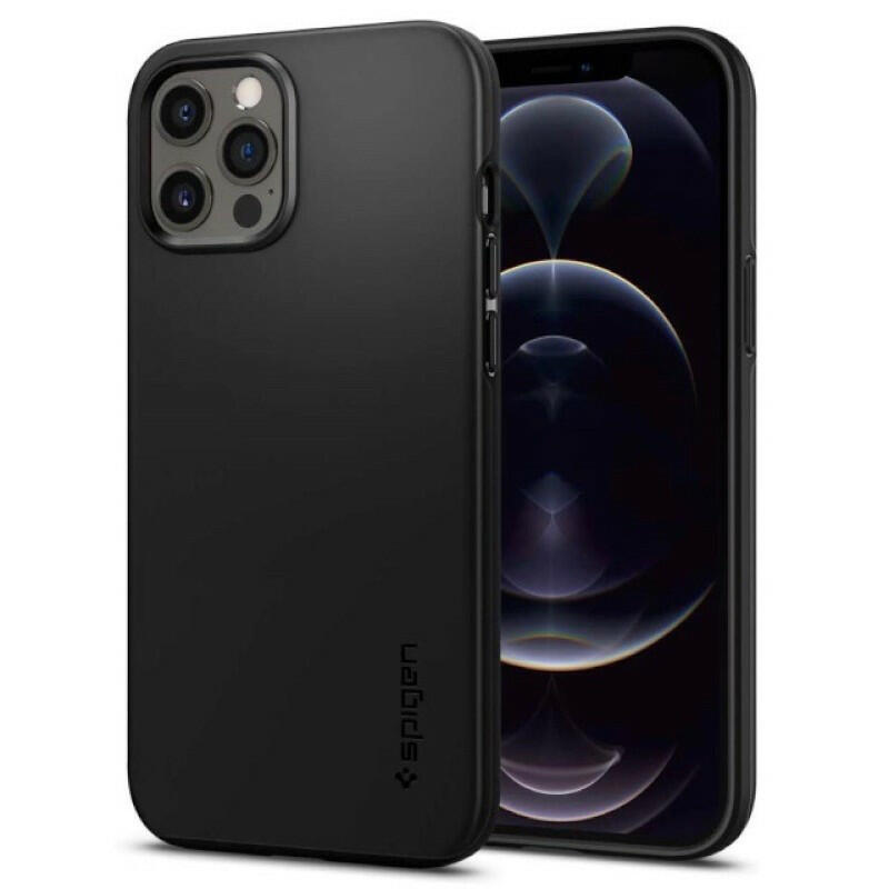 Spigen Thin Fit Case for iPhone 12 Pro Max - Black image 0