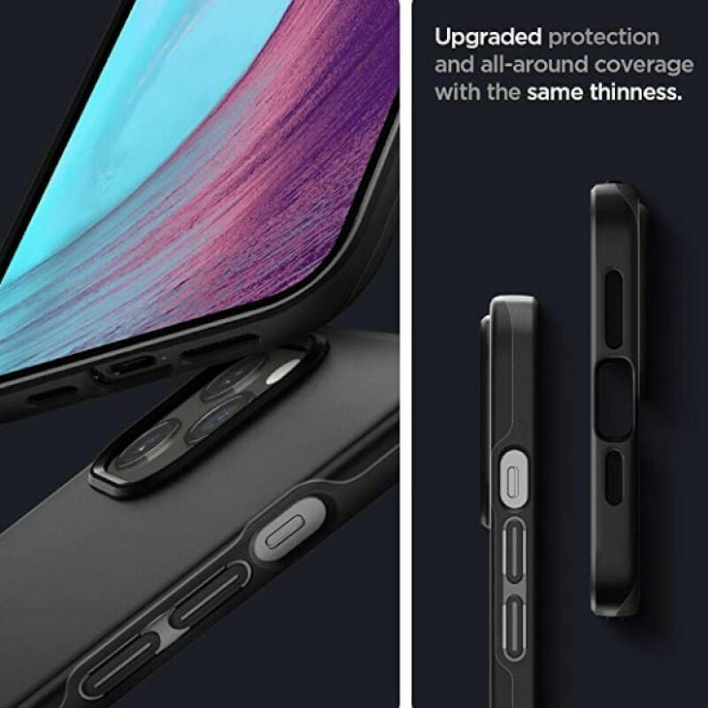 Spigen Thin Fit Case for iPhone 12 Pro Max - Black image 1
