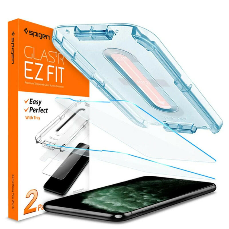 Spigen (2 Pack) for iPhone 11 Pro Max screen protector - Clear image 0