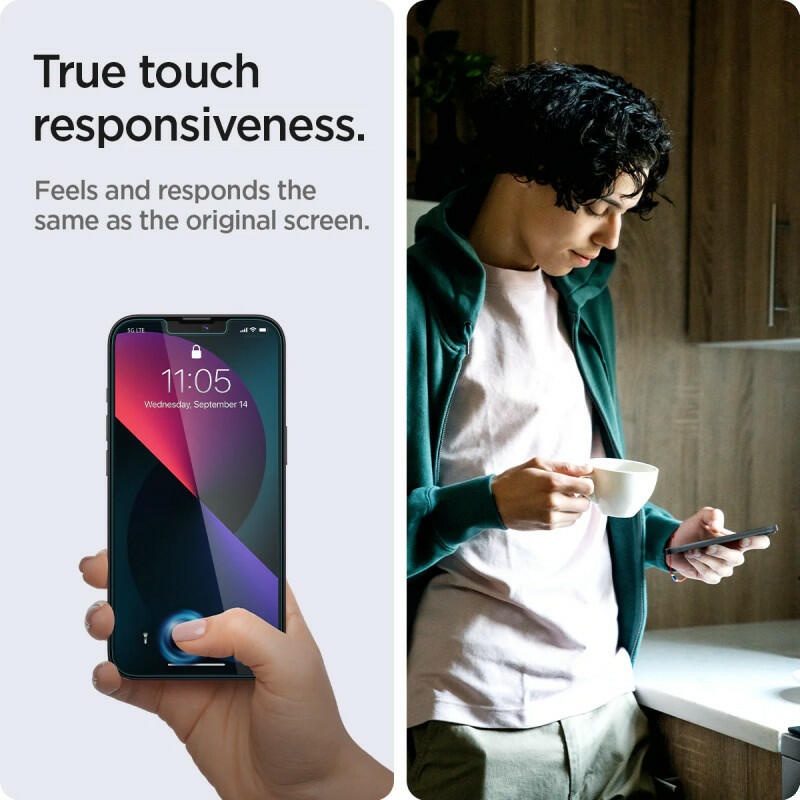 Spigen (2 Pack) iPhone 12 mini Screen Protector - Privacy image 2