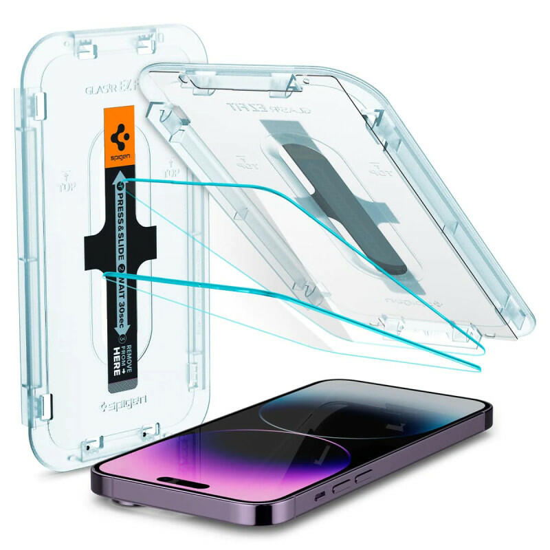 Spigen (2 Pack) iPhone 14 Pro Screen Protector - Clear image 0