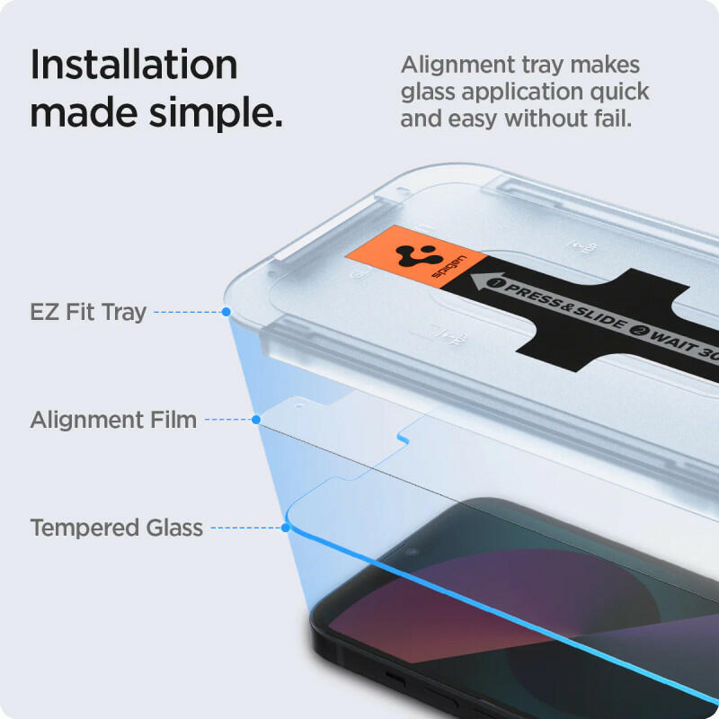 Spigen (2 Pack) iPhone 14 Pro Screen Protector - Clear image 1
