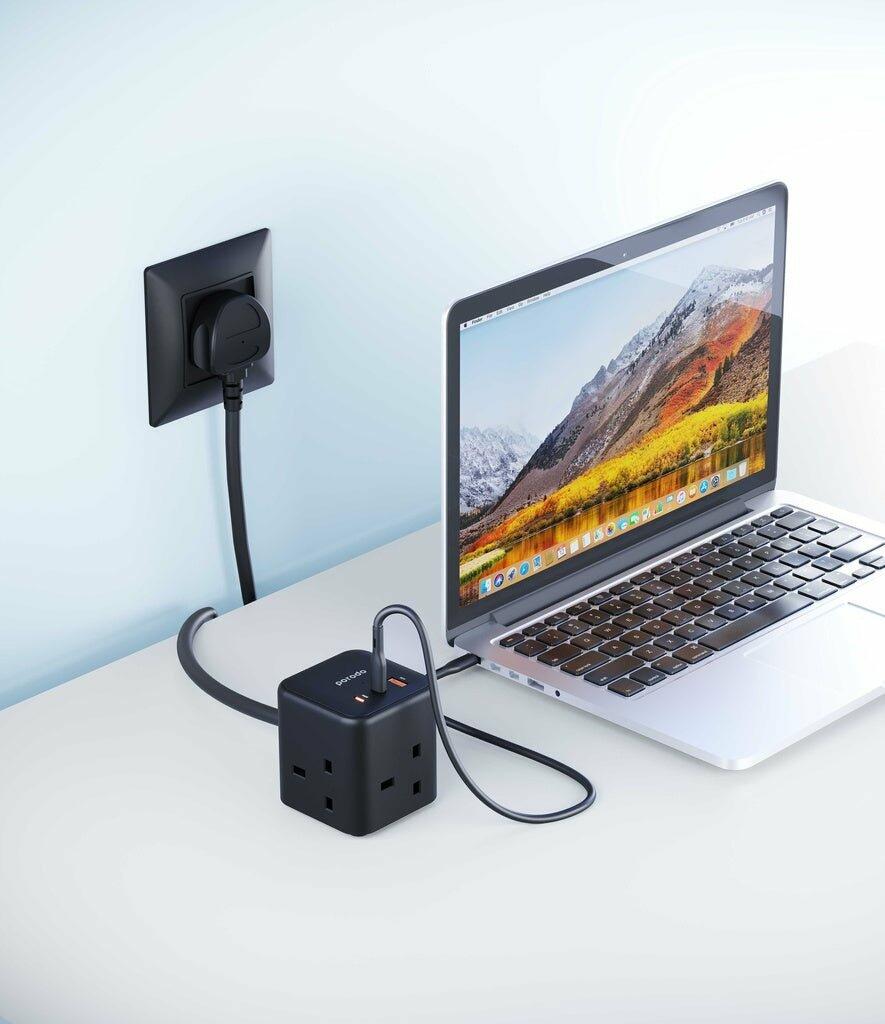 PORODO محول شحن /3بلاك/1USB/2C image 1