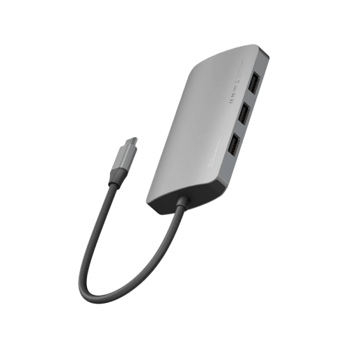 Energea AluHub HD Pro 2 8 in 1 Aluminum Alloy USB-C Hub - Gunmetal image 0