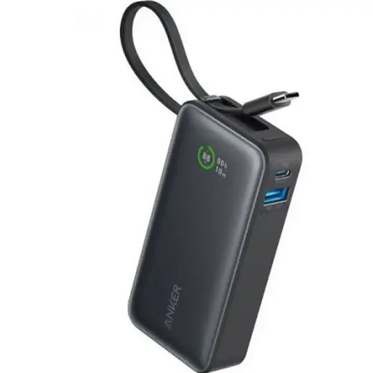 Anker Nano Power Bank (30W, Built-In USB-C Cable) 10000 PD -Black image 0
