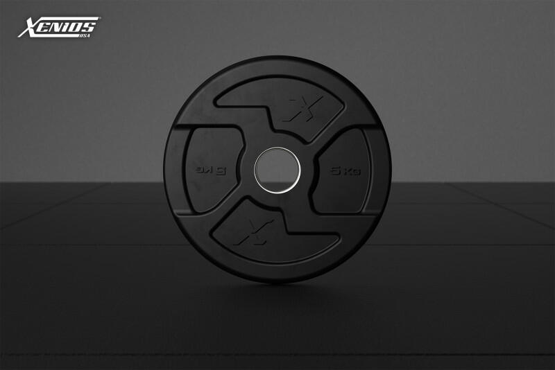 THE ESSENTIALS - Black Rubber X-Grips Olympic Plate/pair image 4