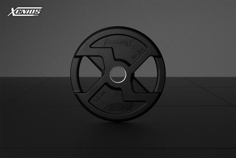 THE ESSENTIALS - Black Rubber X-Grips Olympic Plate/pair image 5