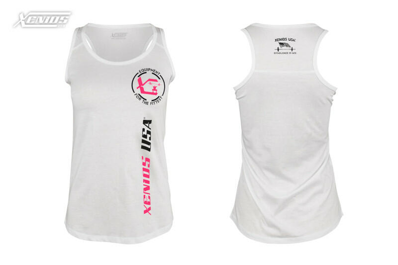 Woman Tank - Xenios Usa - Vertical White/Fushia- Black - M image 0