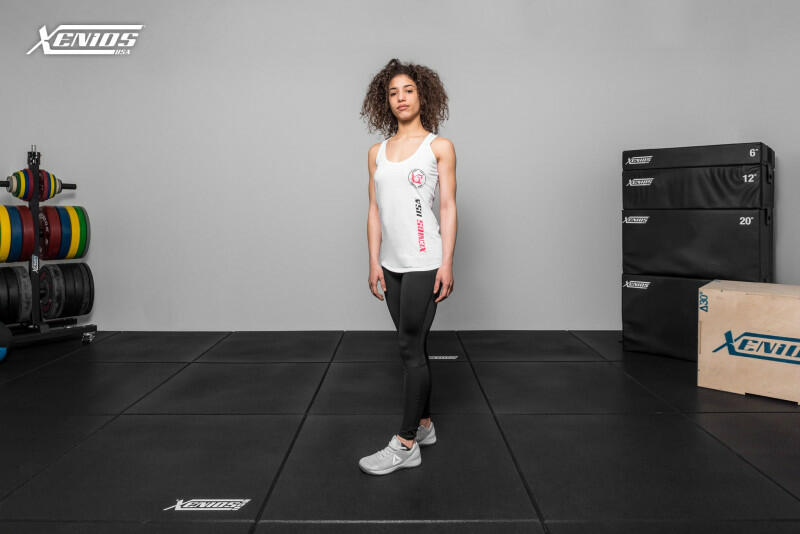Woman Tank - Xenios Usa - Vertical White/Fushia- Black - M image 2