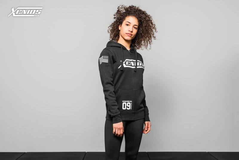 Woman Hoodie - Xenios Usa - Official - Black/White - S image 4