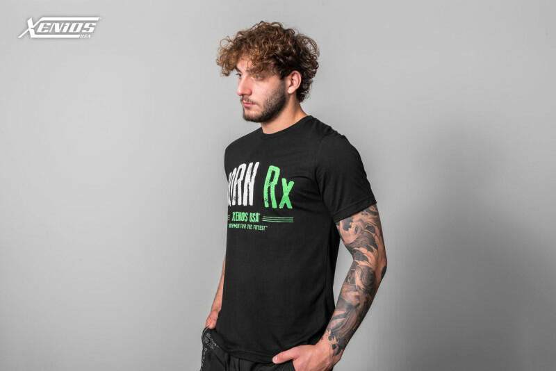 Man Tees -Xenios Usa - Born Rx - Black/Green-White, XL image 3