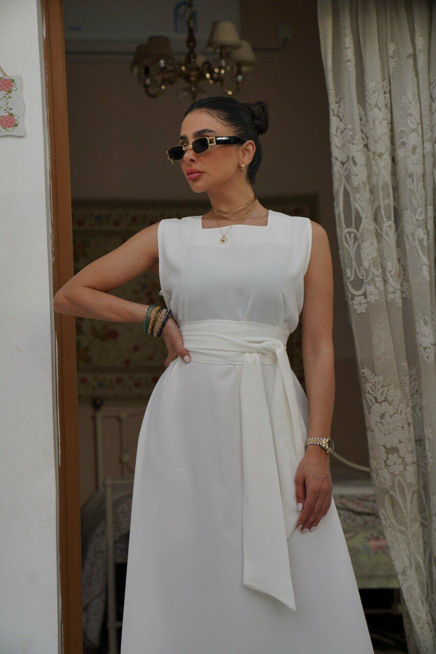Off-white crepe dress  image 2