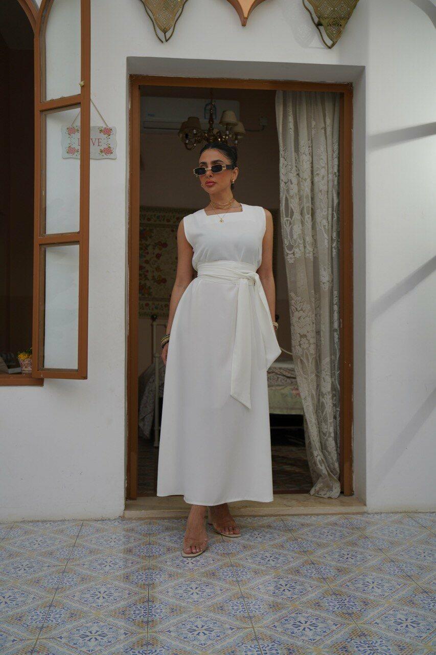 Off-white crepe dress  image 0