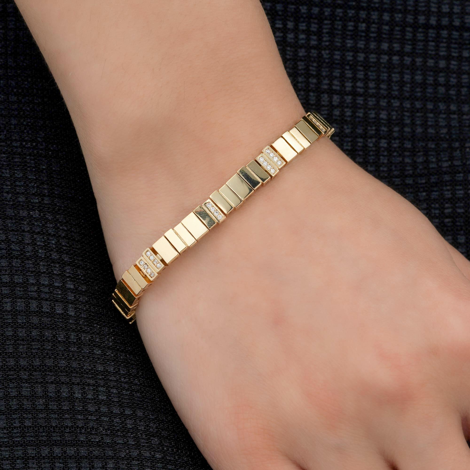 Gold Toned Tennis Bracelet image 3