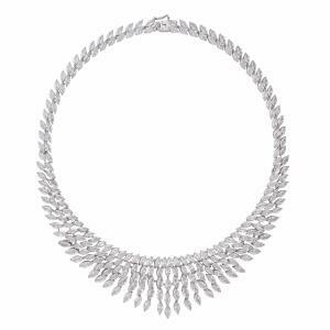925K Silver Marquise Necklace Set image 1