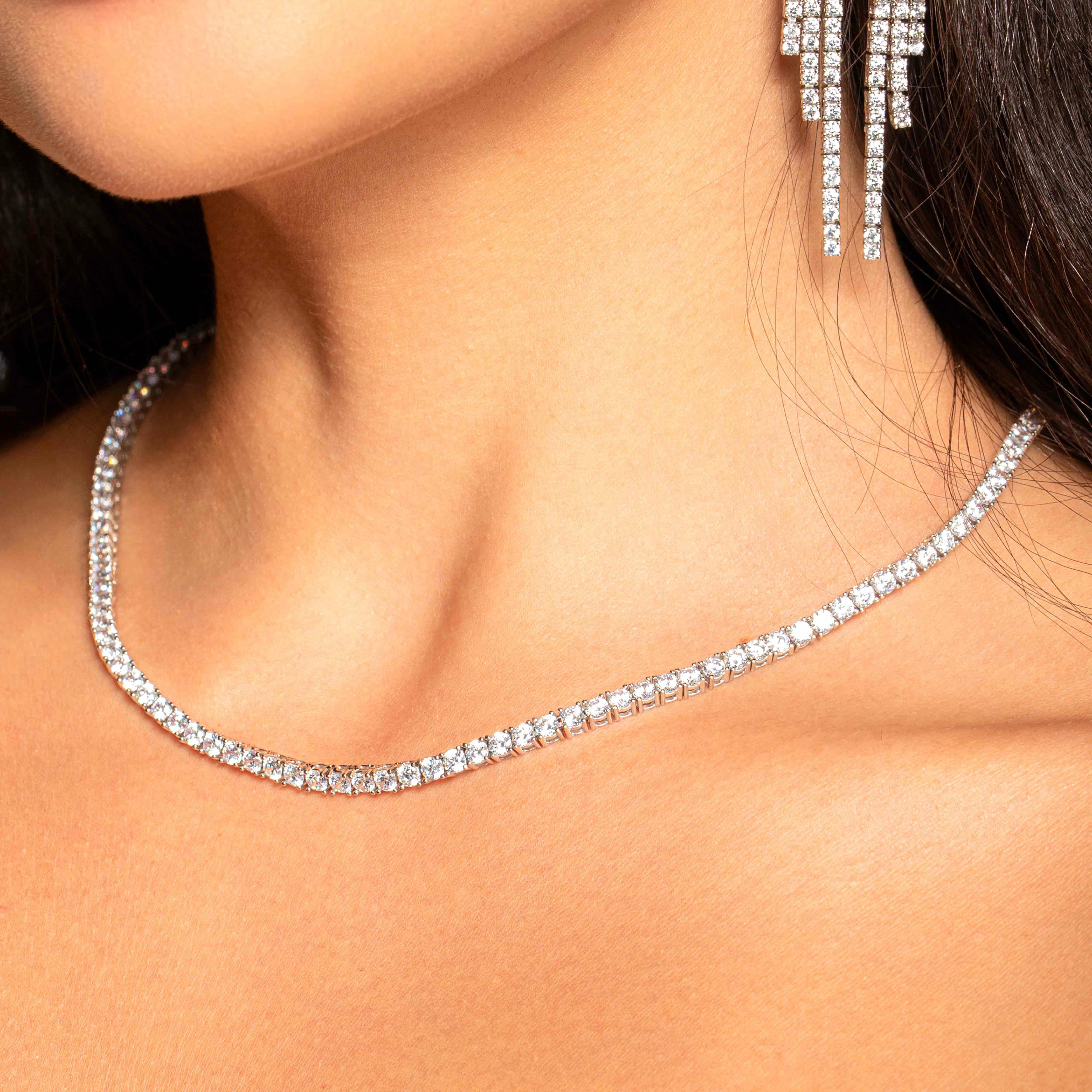 عقد - فضي ابيض - 0 image 0