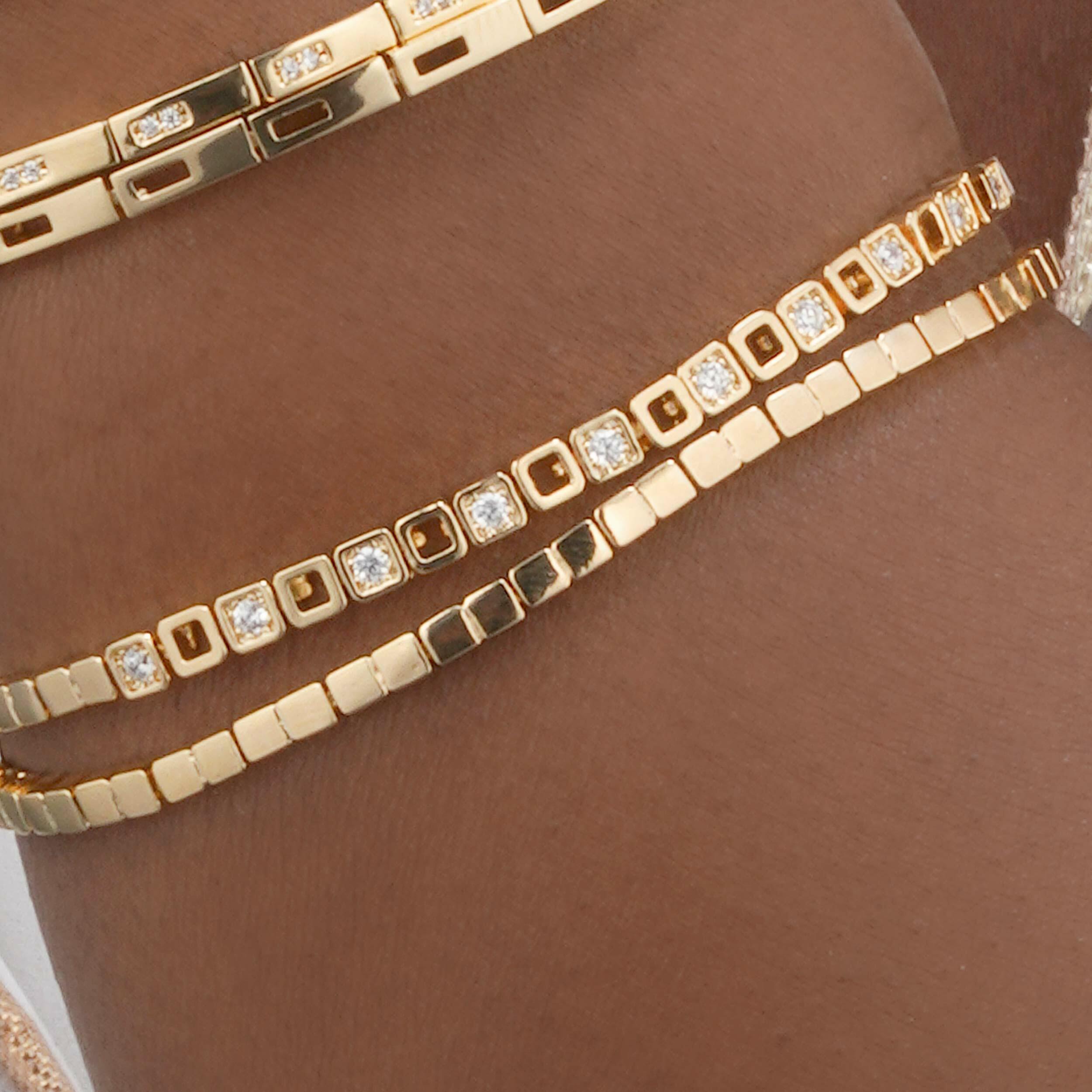 Gold Toned Tennis Bracelet  image 0