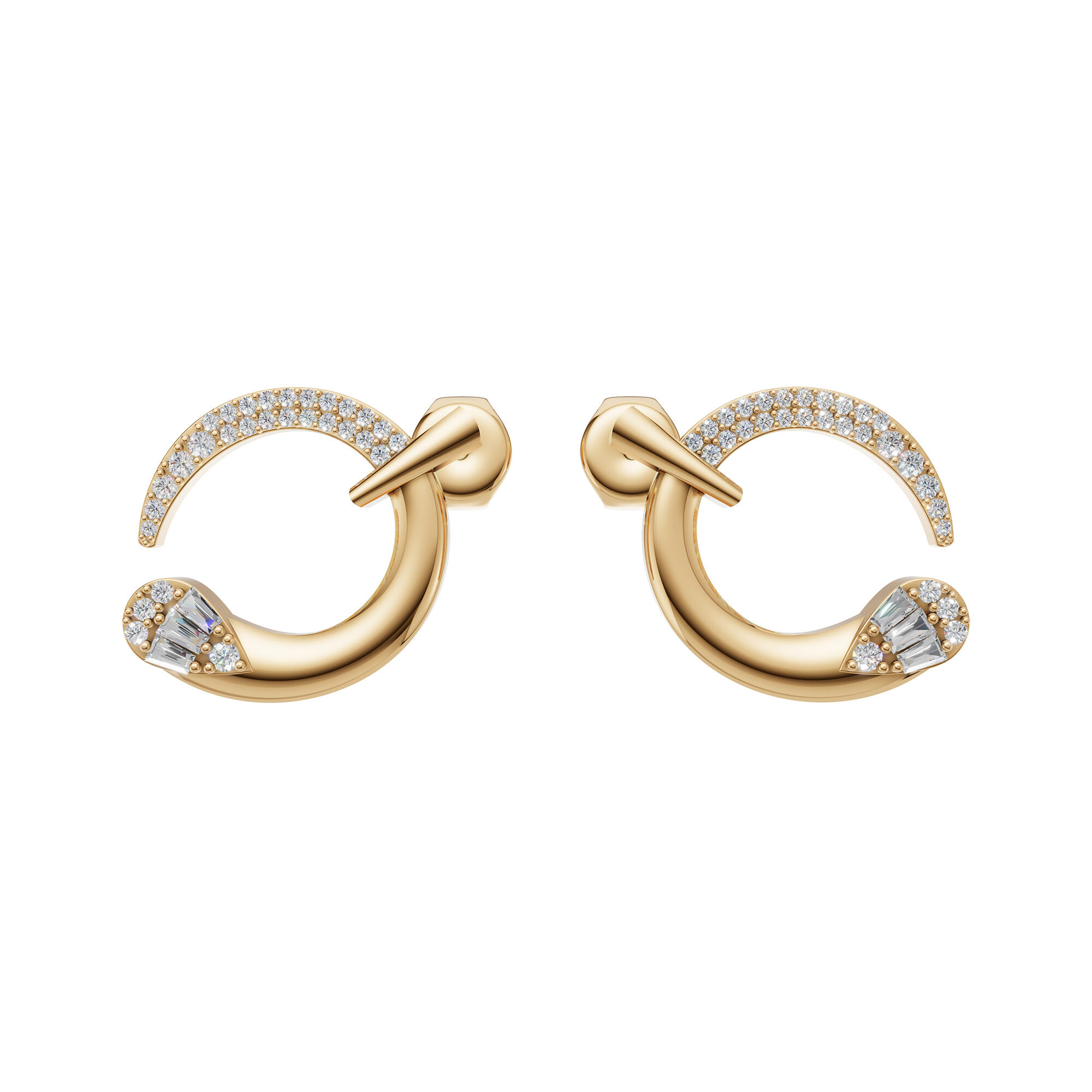 أقراط دائرية ذهبية image 2