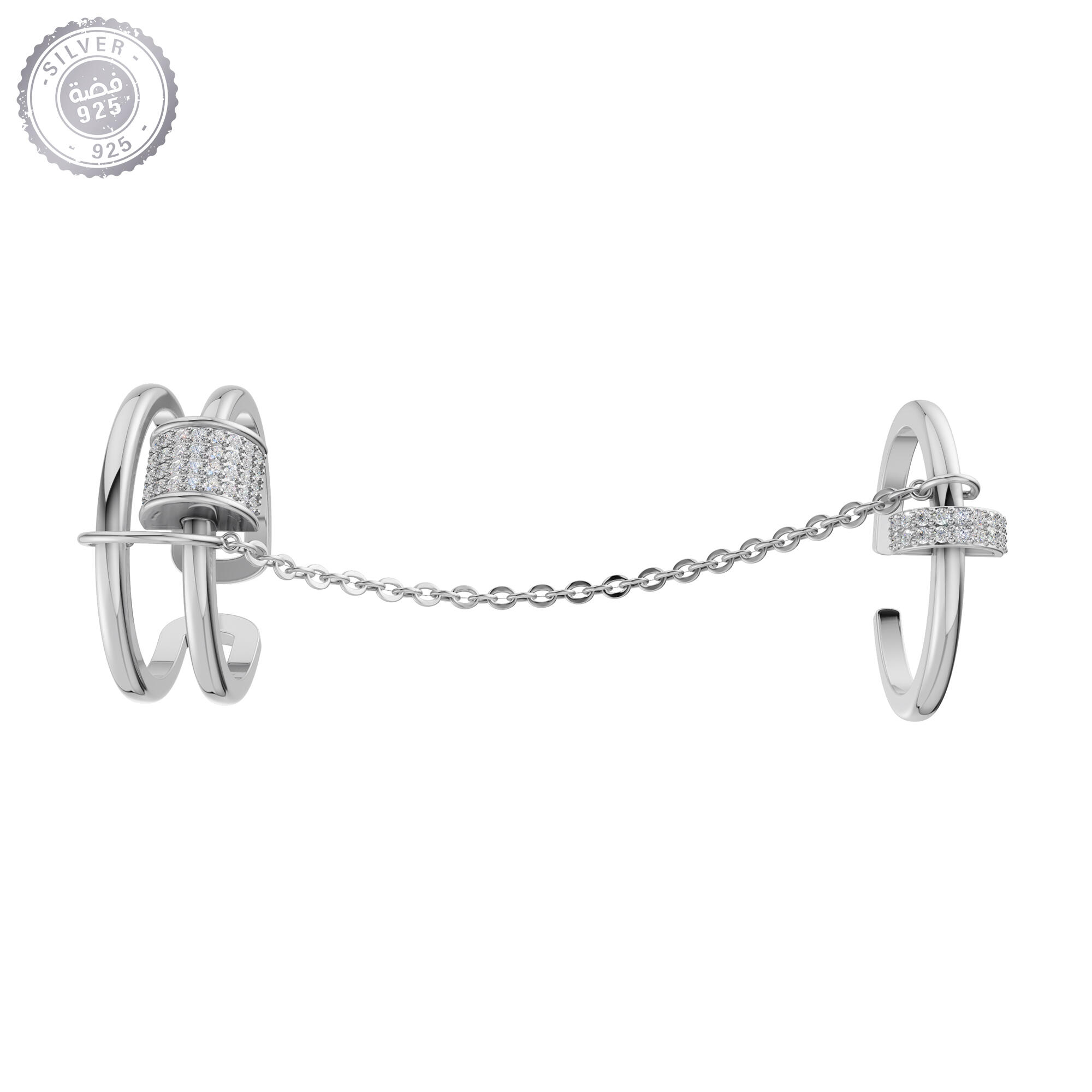 خاتم - فضي ابيض - 0 image 0