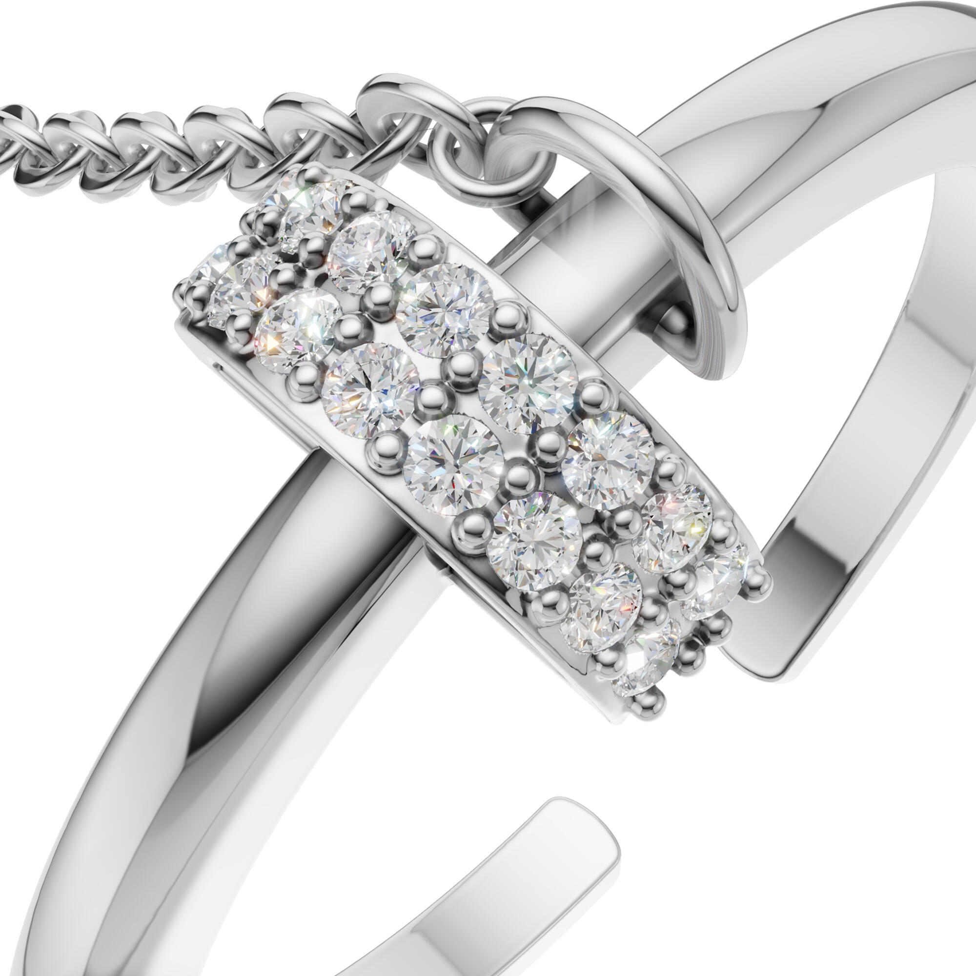 خاتم - فضي ابيض - 0 image 2