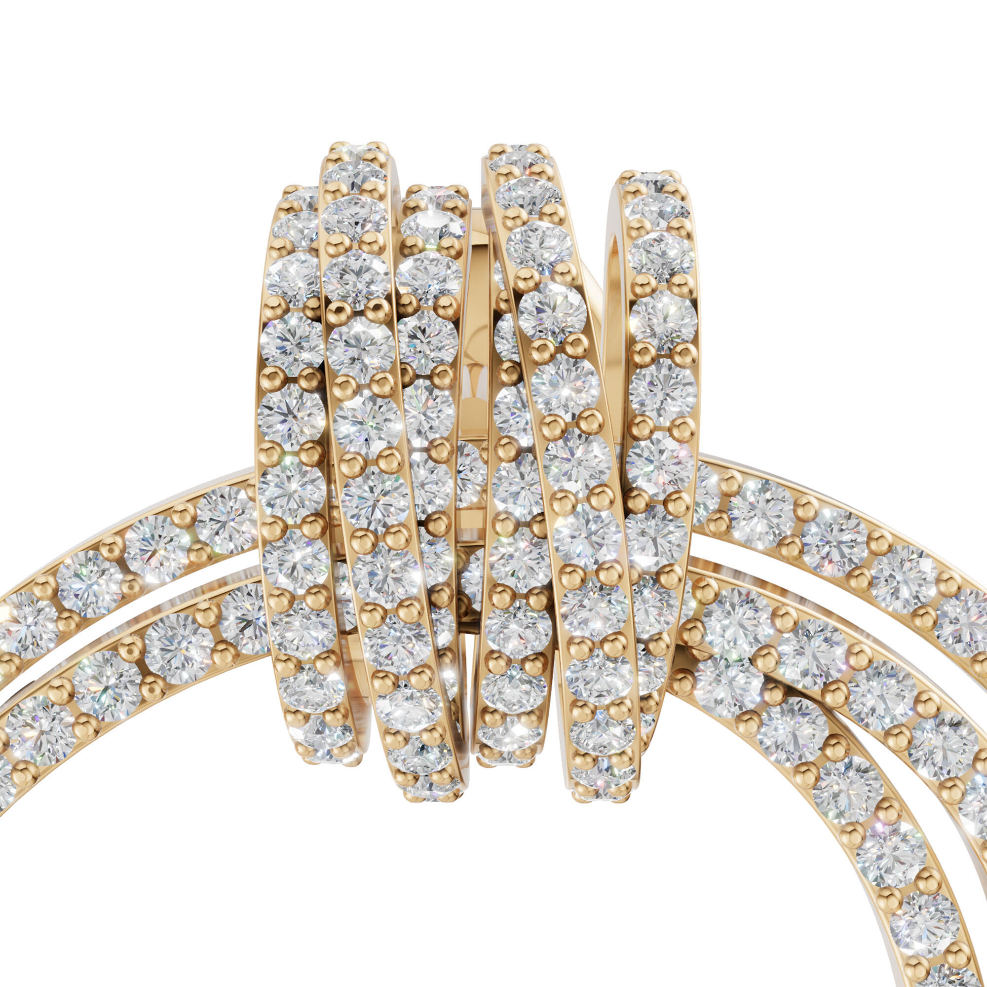 حلق - ذهبي ابيض - 0 image 1