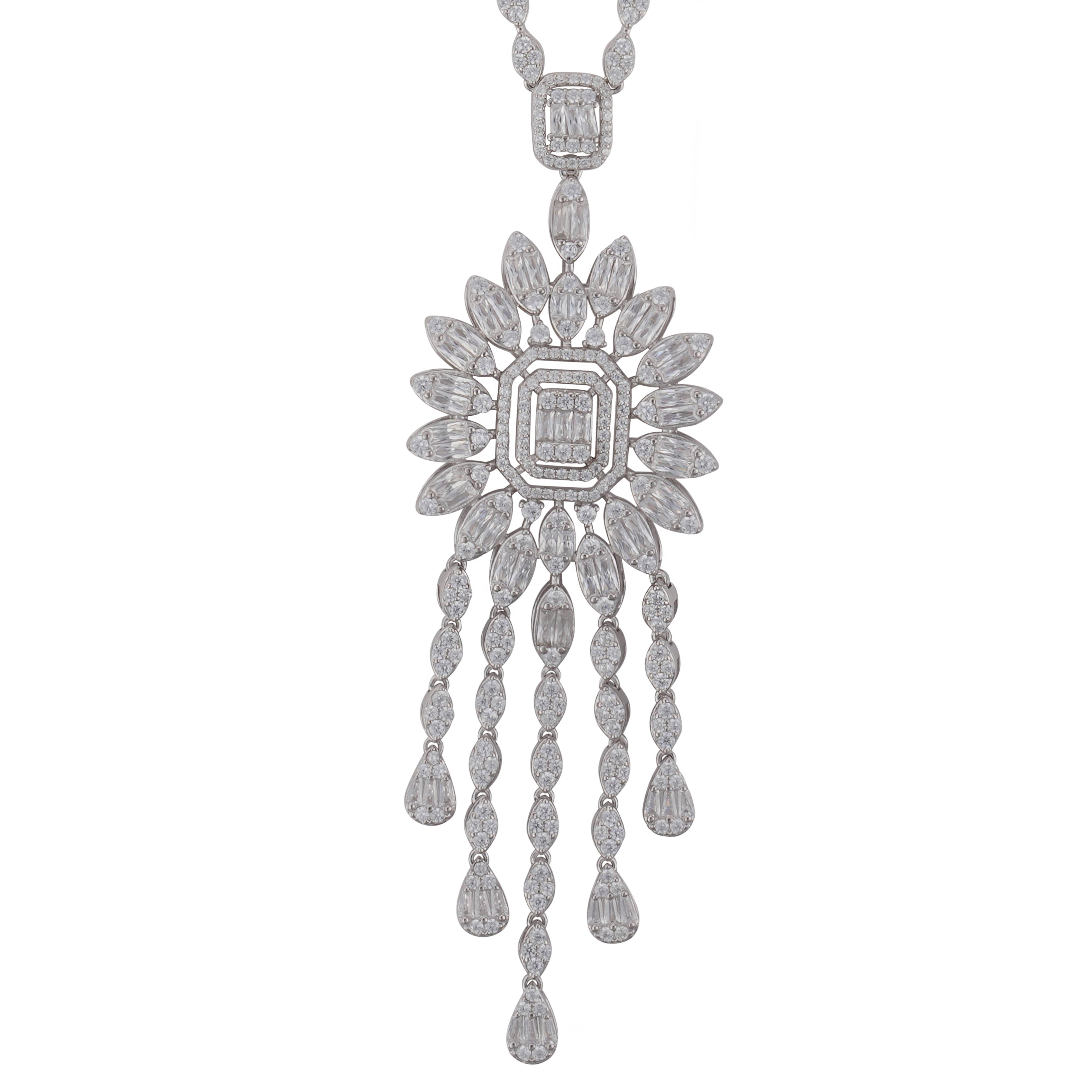 عقد فضة مرصع image 4
