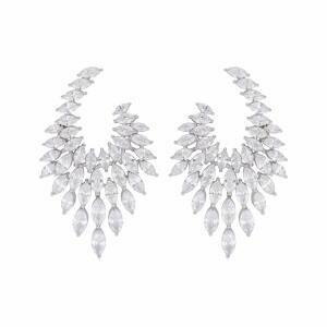 925K Silver Marquise Necklace Set image 4