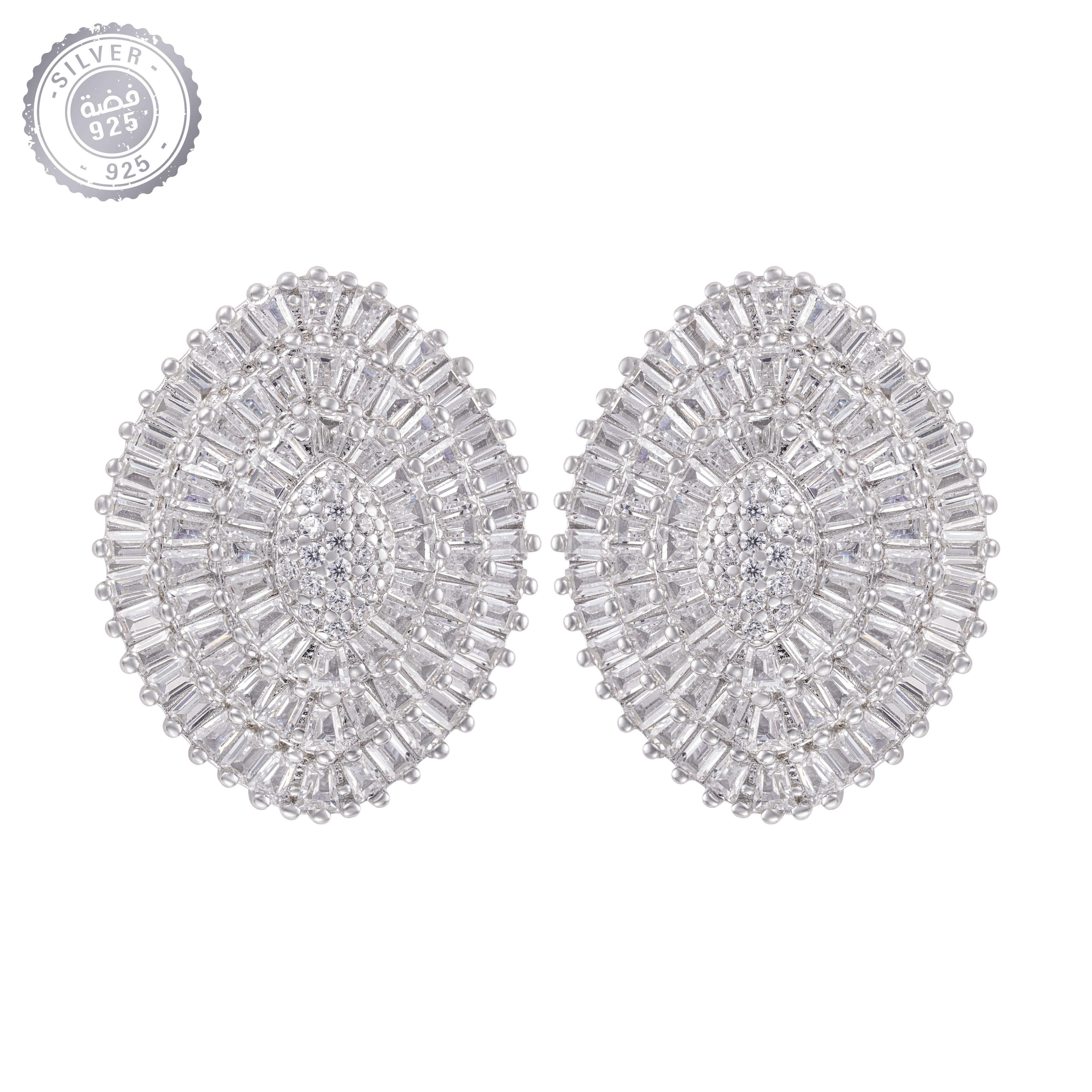 حلق فضة أبيض image 0