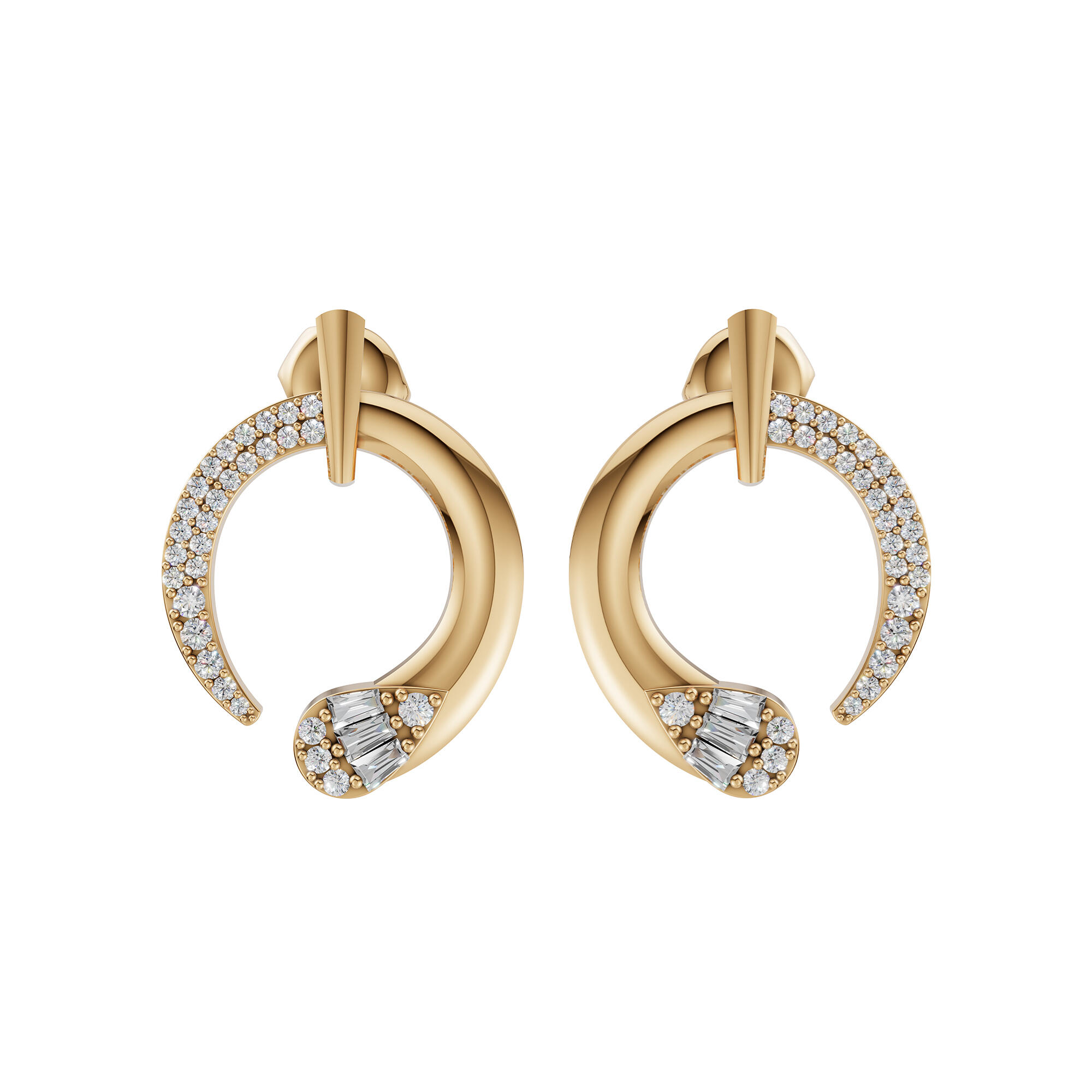 أقراط دائرية ذهبية image 1