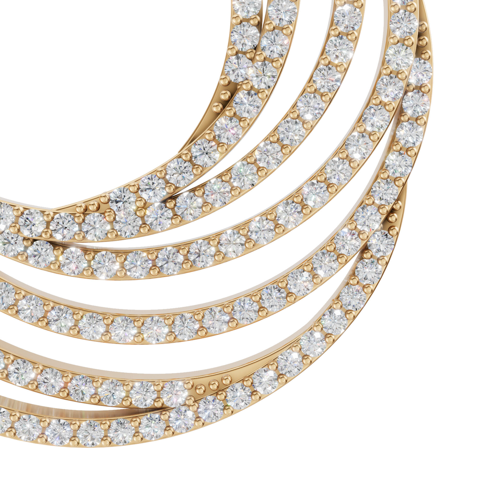 حلق - ذهبي ابيض - 0 image 2