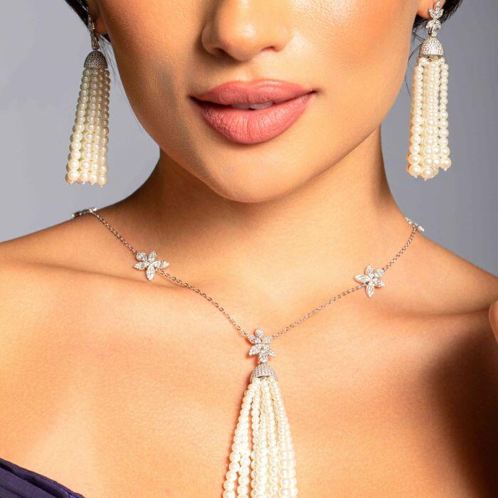 عقد - فضي ابيض - 0 image 0