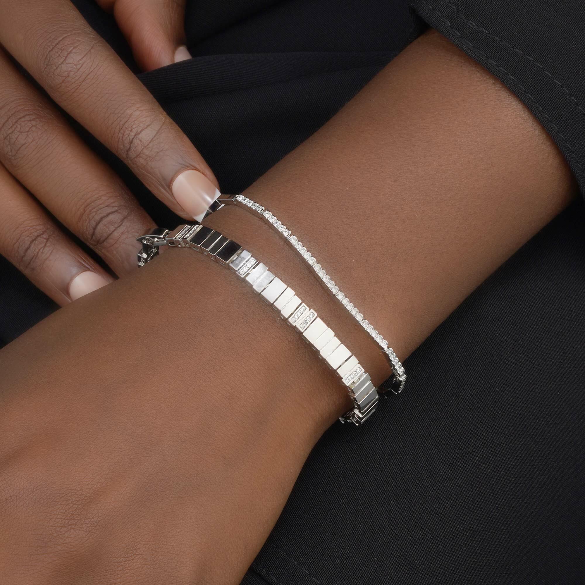 Silver Toned Tennis Bracelet image 3