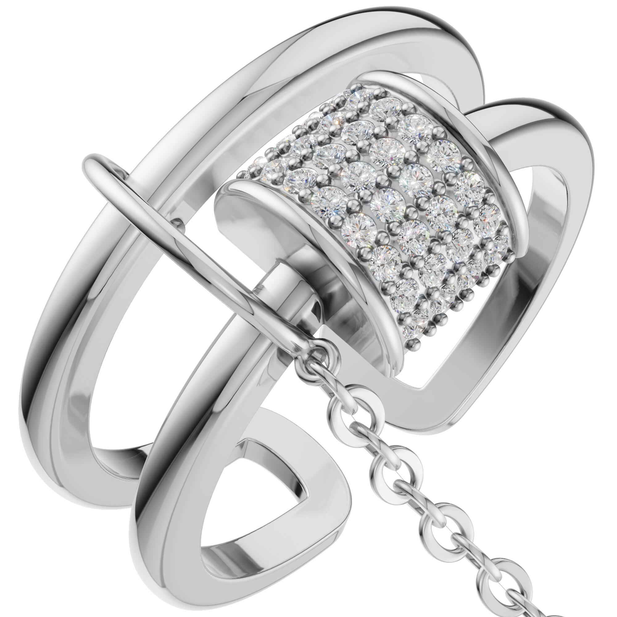 خاتم - فضي ابيض - 0 image 1