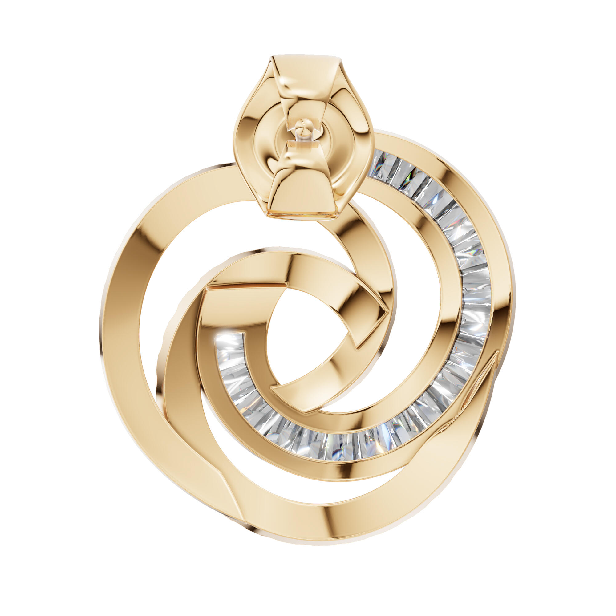 أقراط مرصعة بأحجار مربعة ومدورة image 5