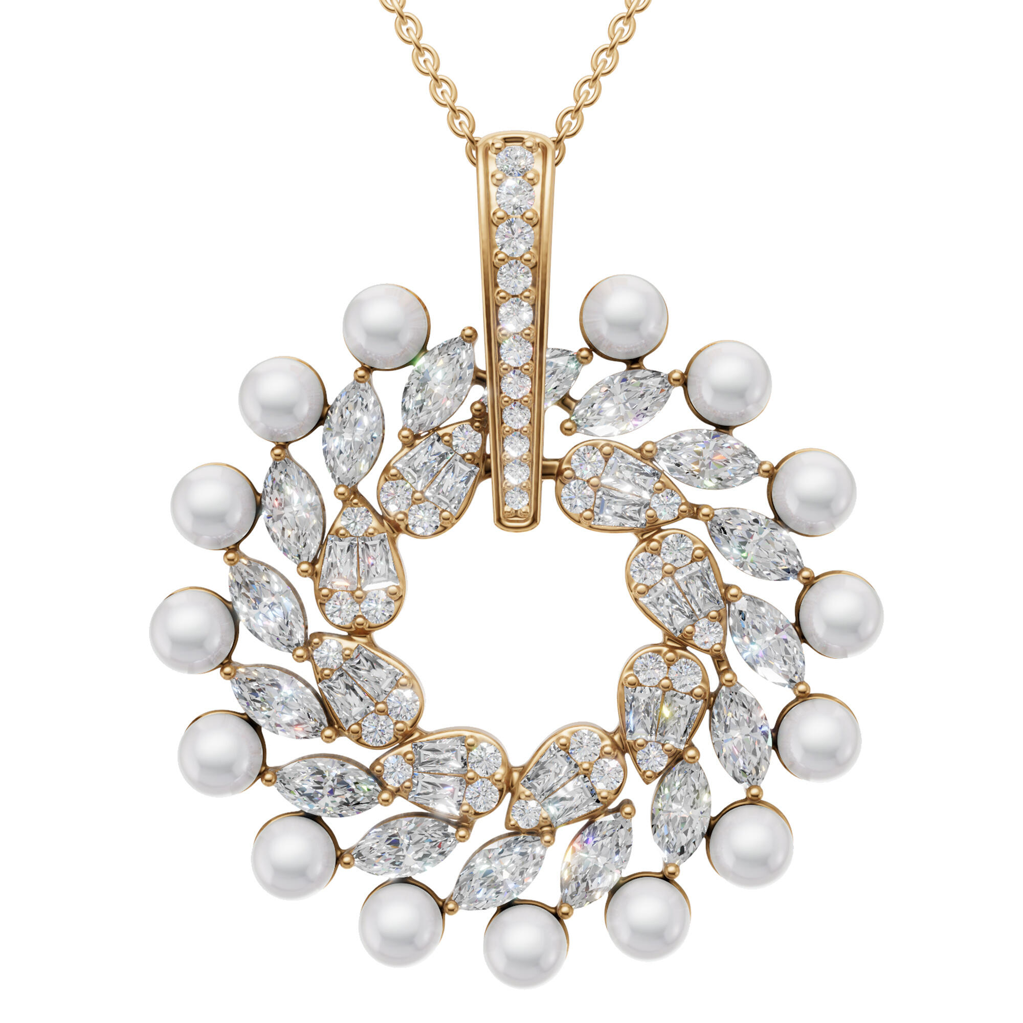 عقد - ذهبي ابيض - 0 image 1