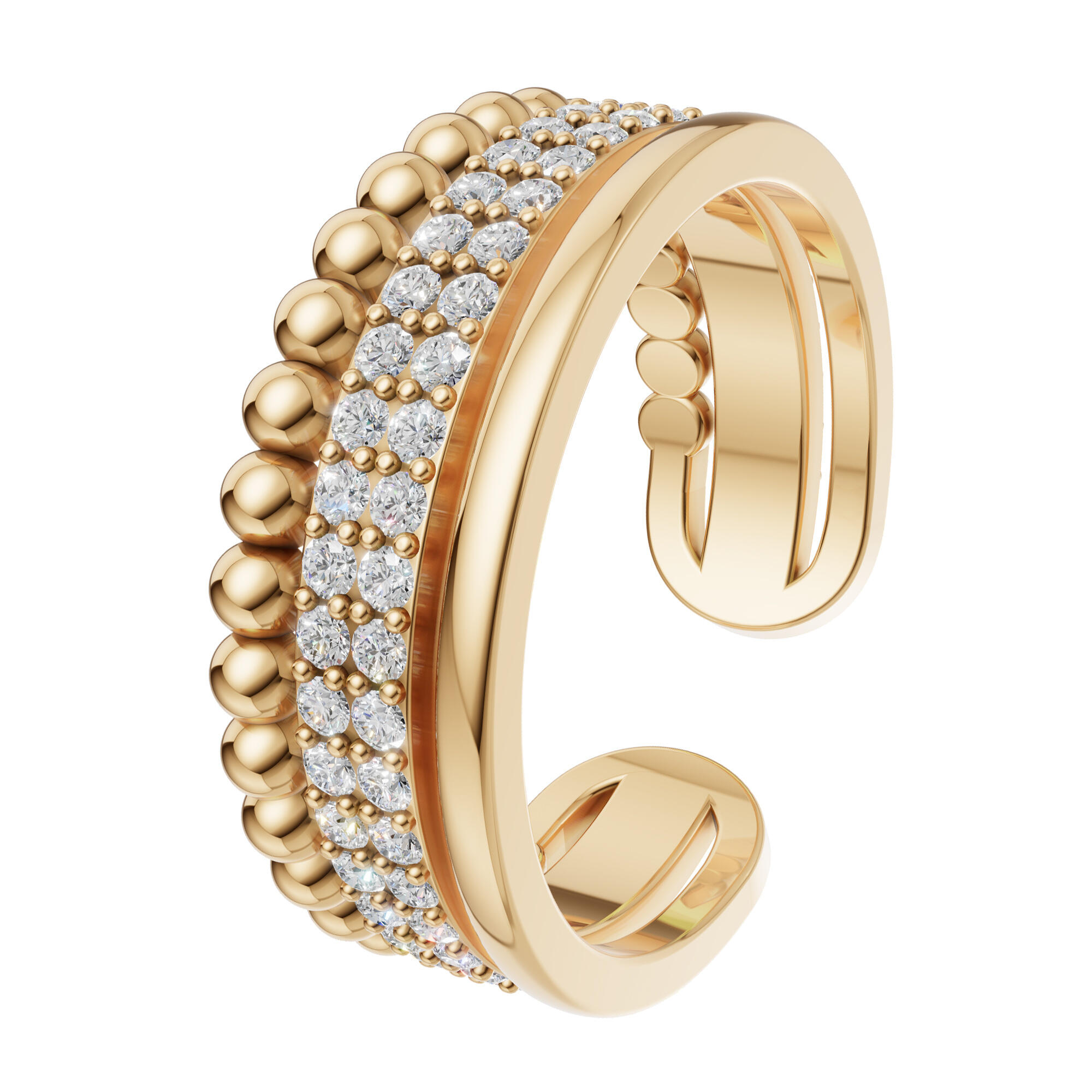 خاتم ذهبي مرصع image 0