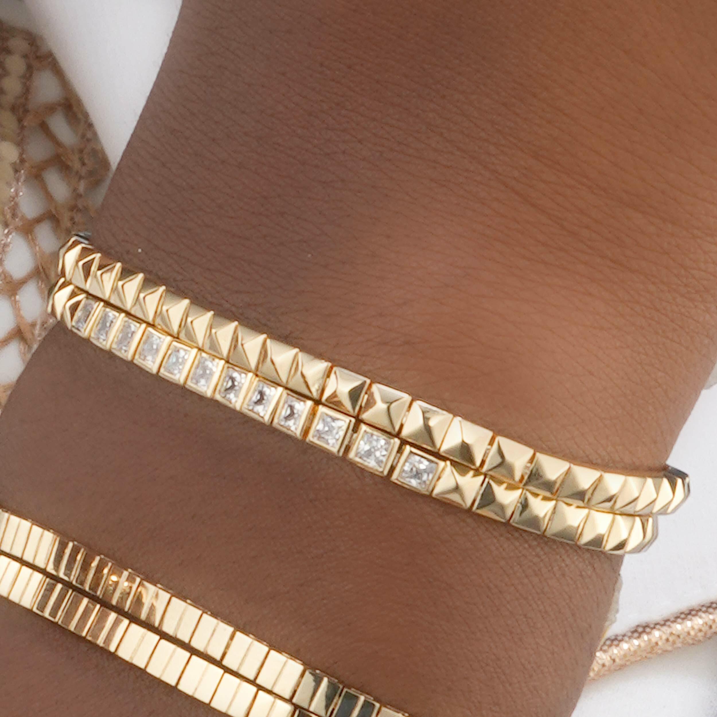 Gold Toned Double Line Bracelet image 0