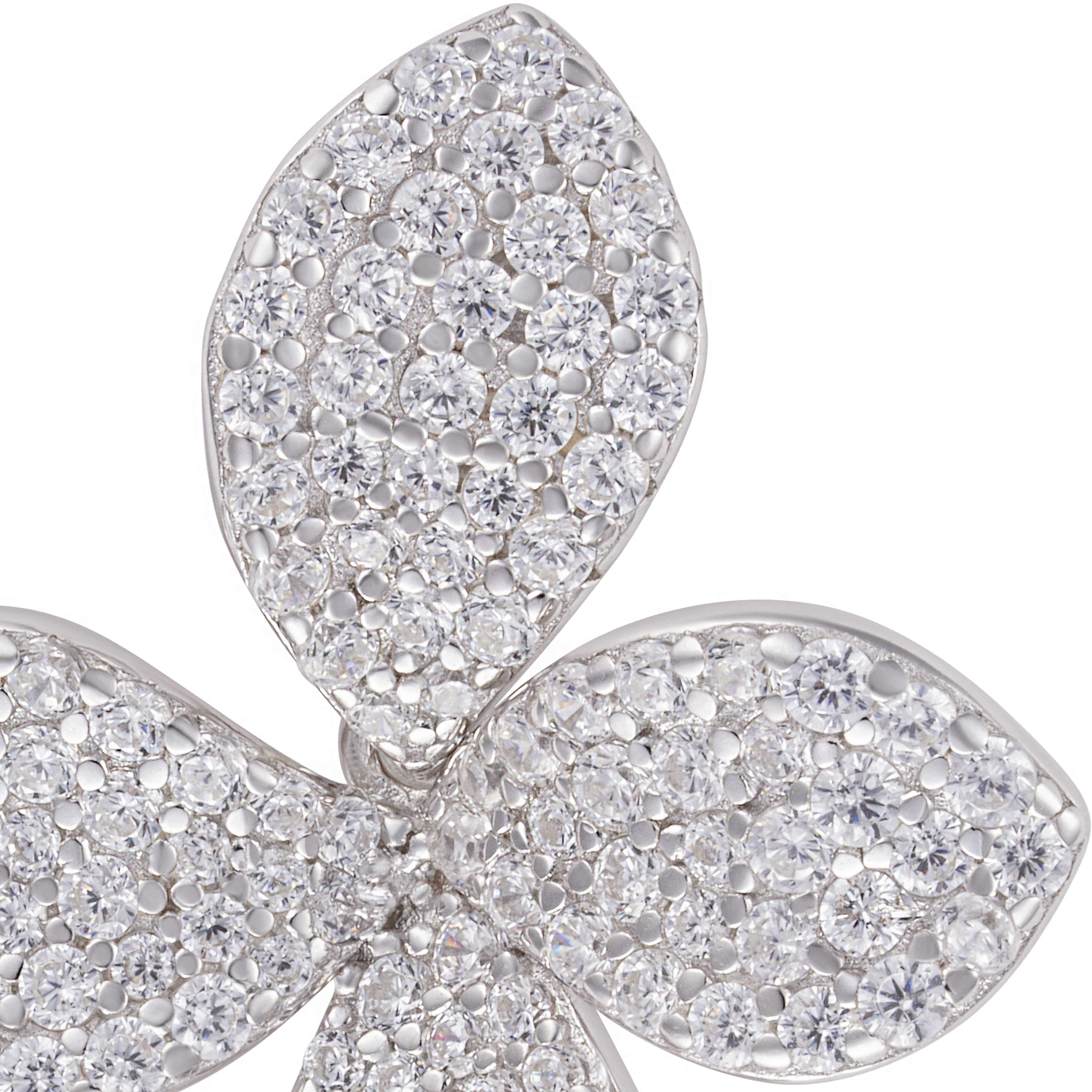 حلق زهرة فضة image 1