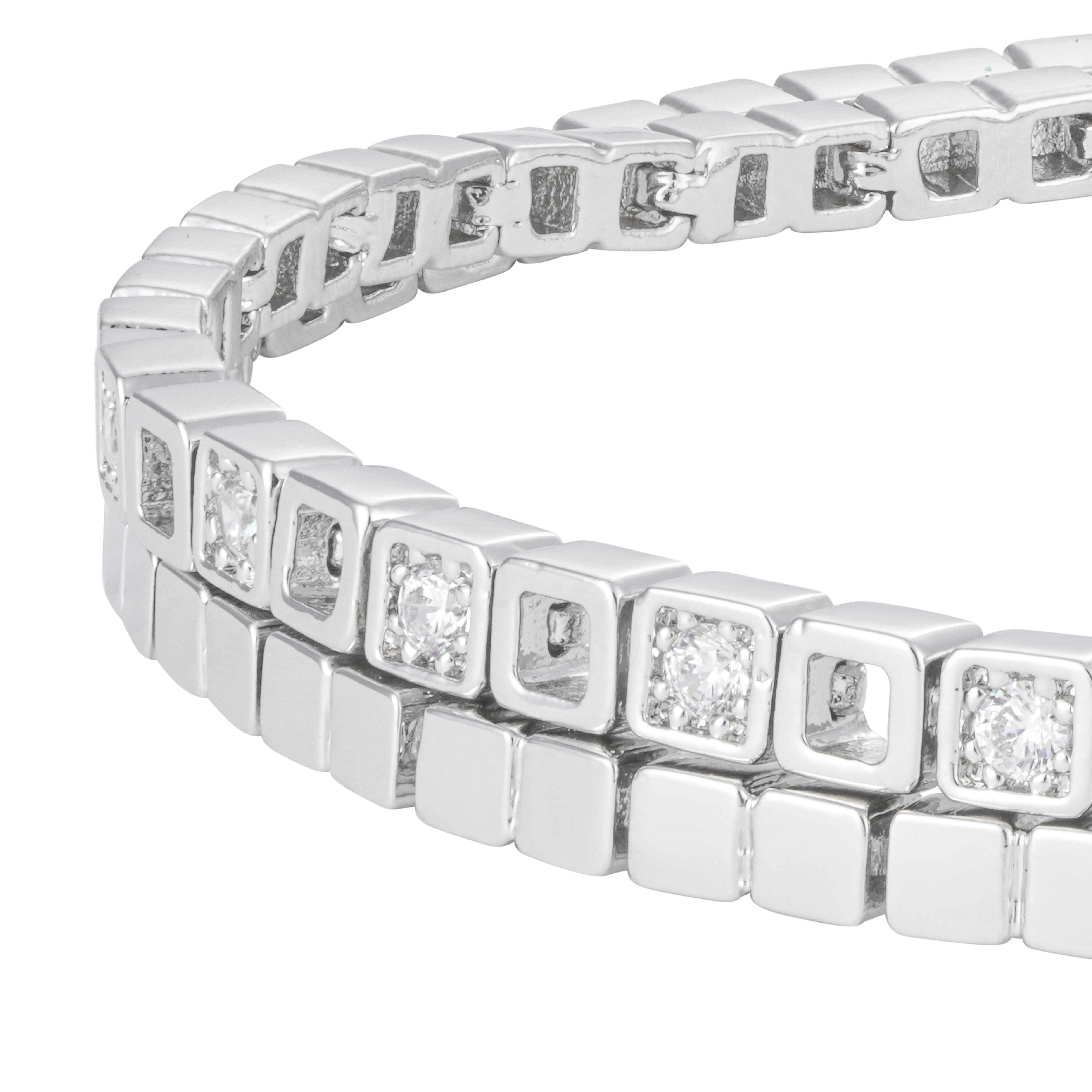Silver Toned Tennis Bracelet  image 3