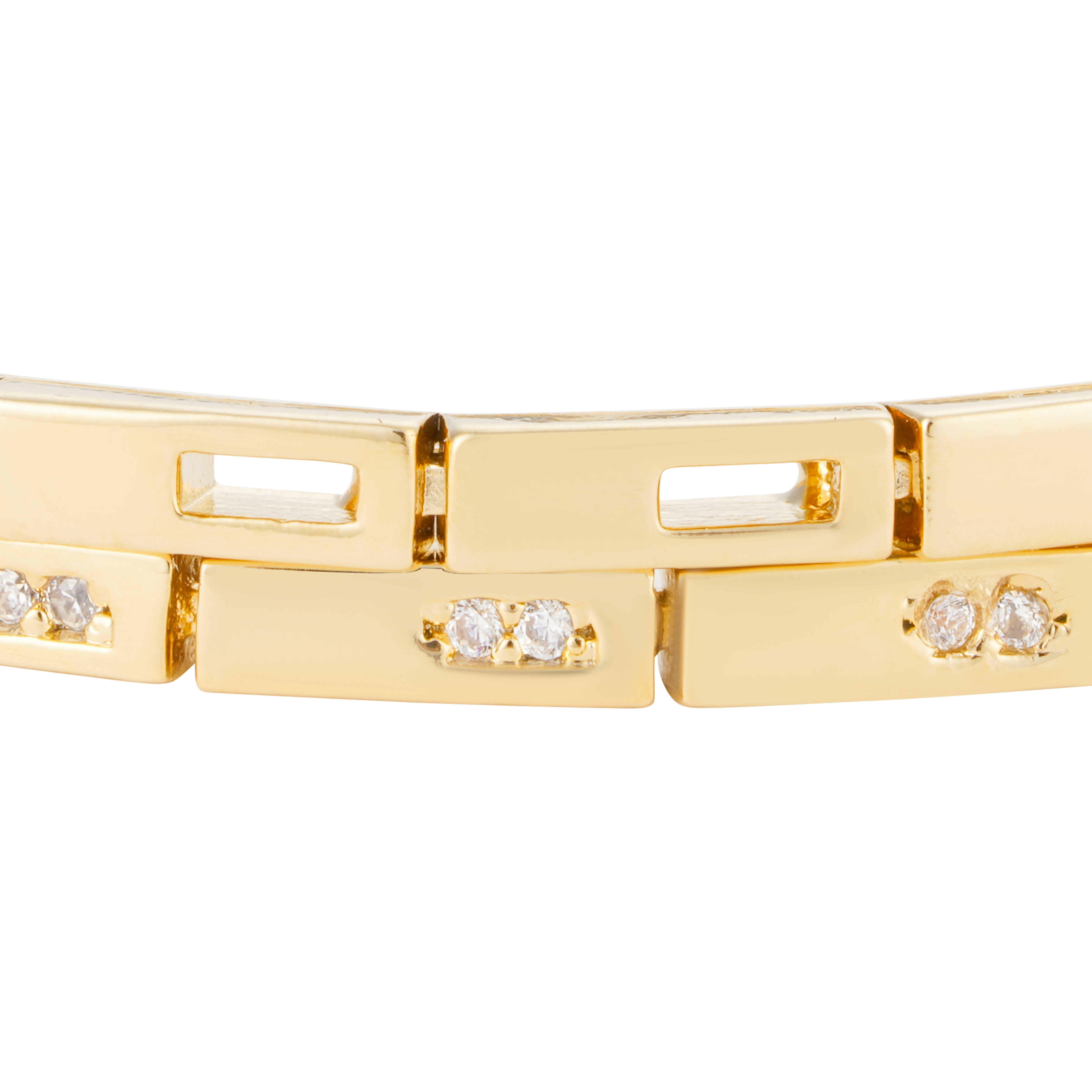 Gold Toned Double Line Bracelet image 1