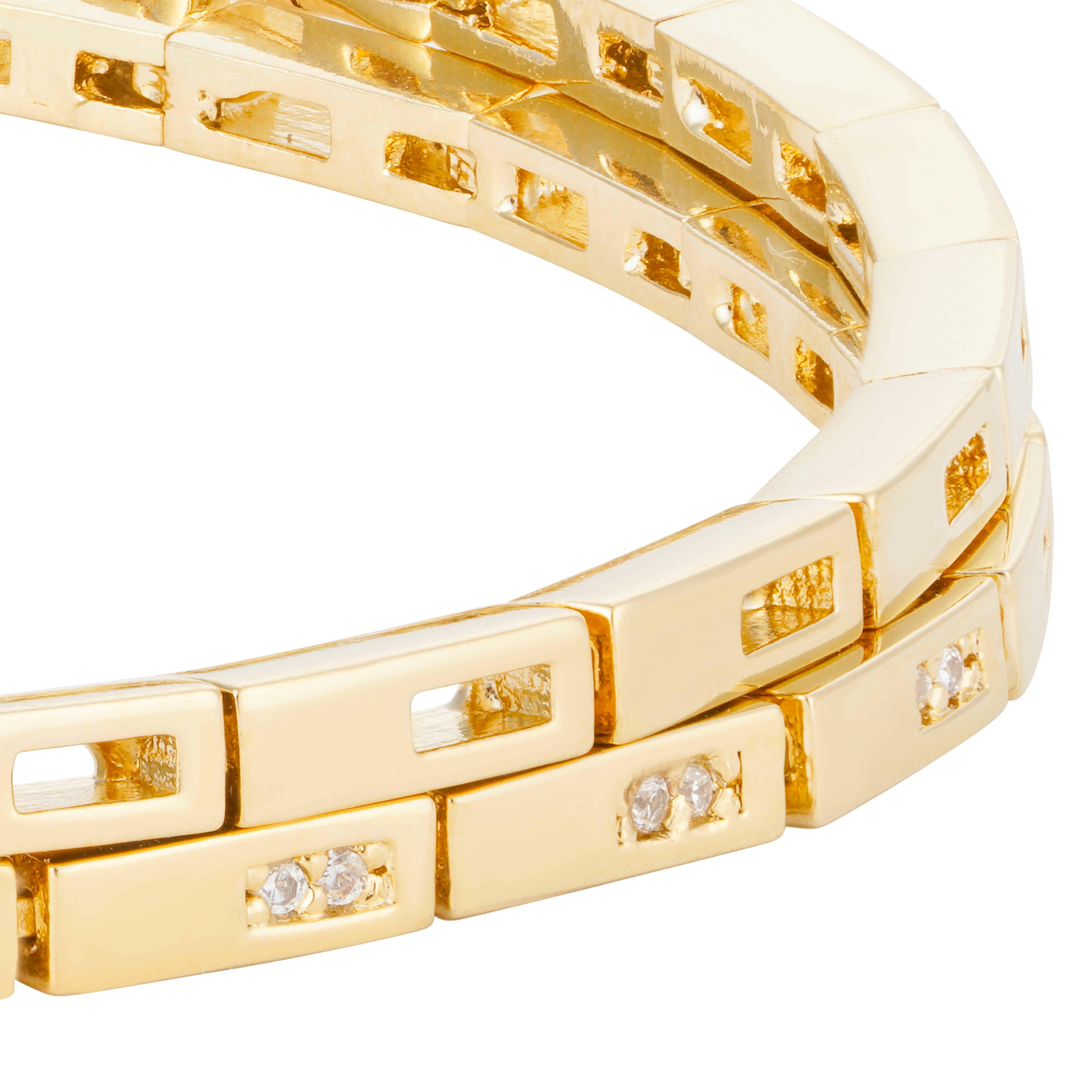 Gold Toned Double Line Bracelet image 2