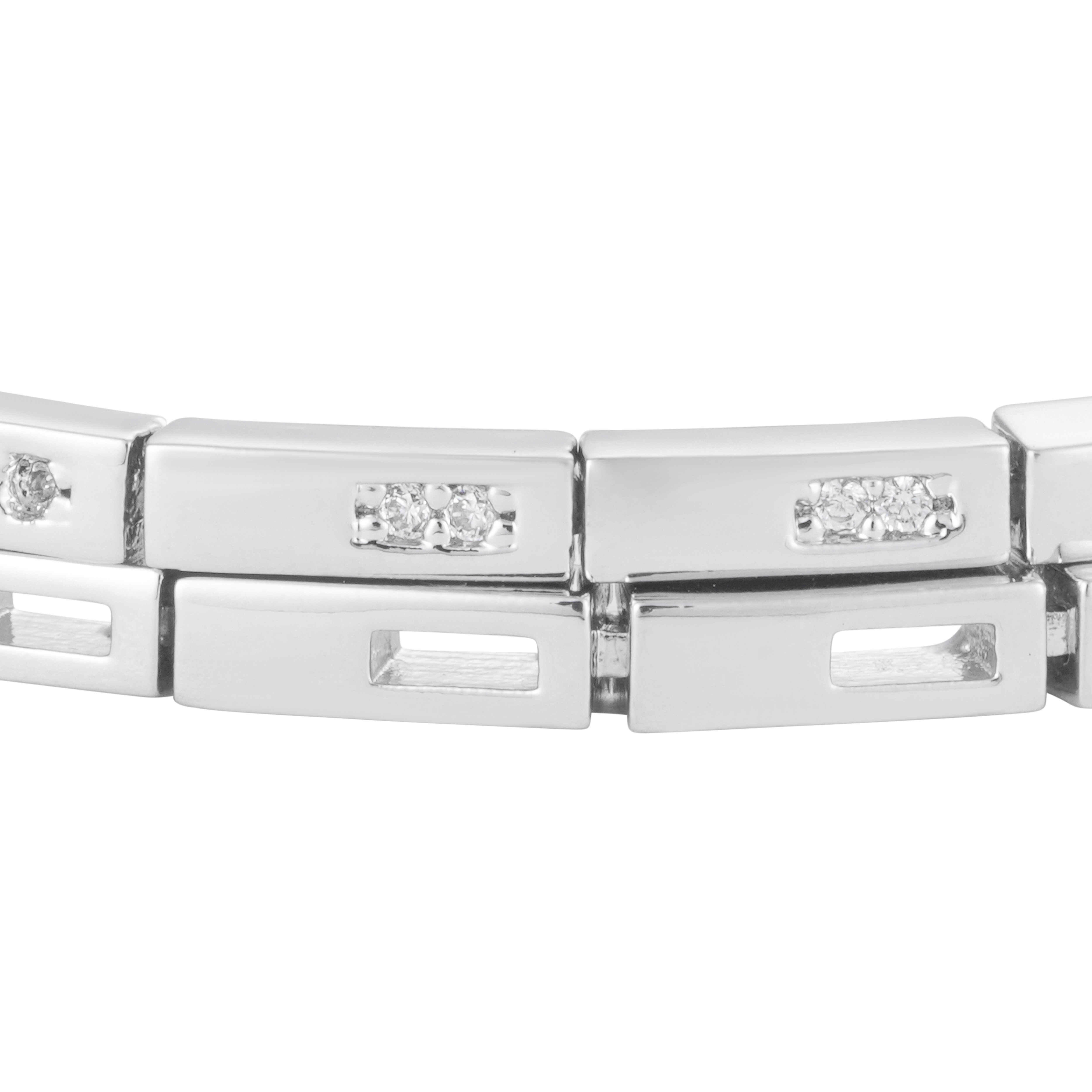 Silver Toned Double Line Bracelet image 1