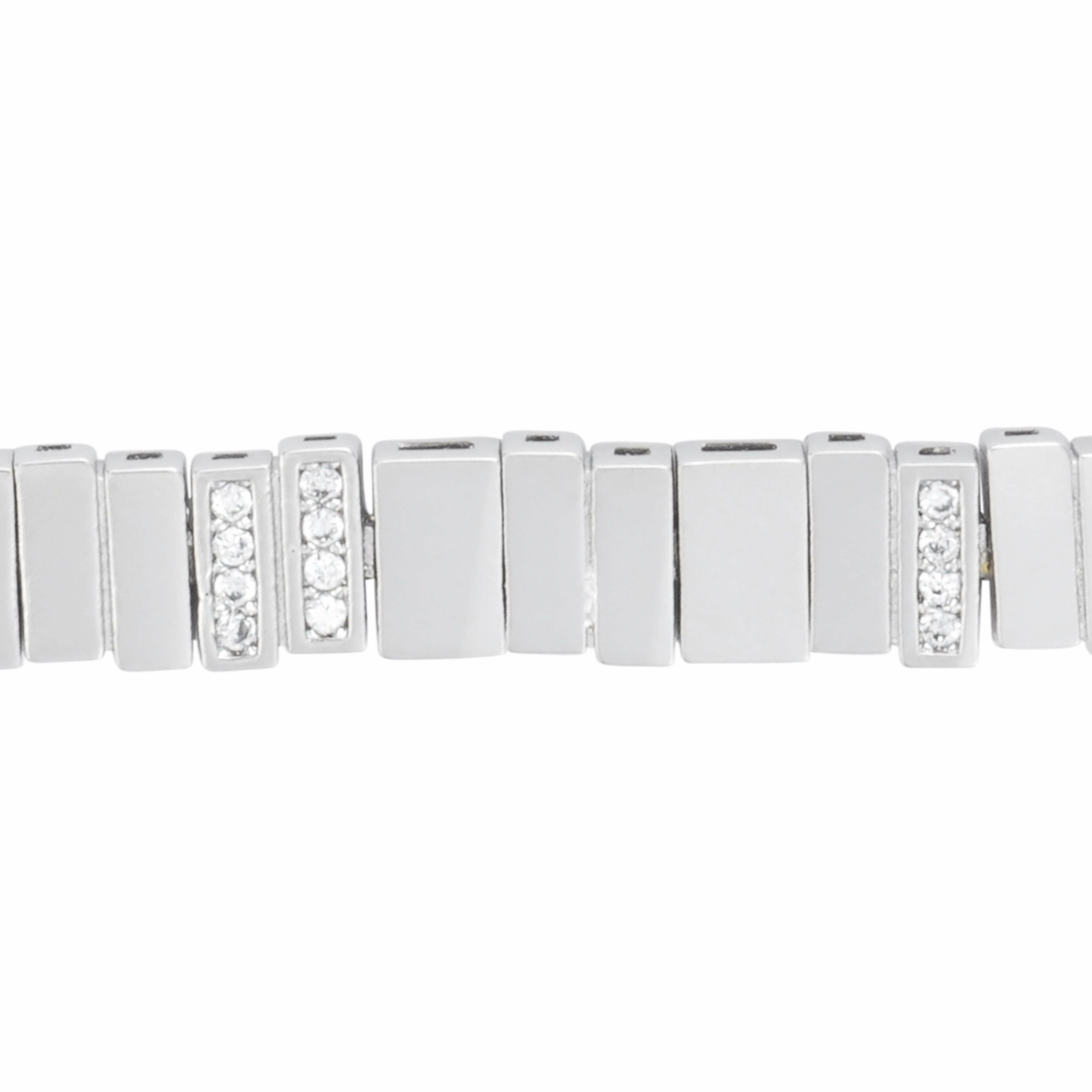 Silver Toned Tennis Bracelet image 1