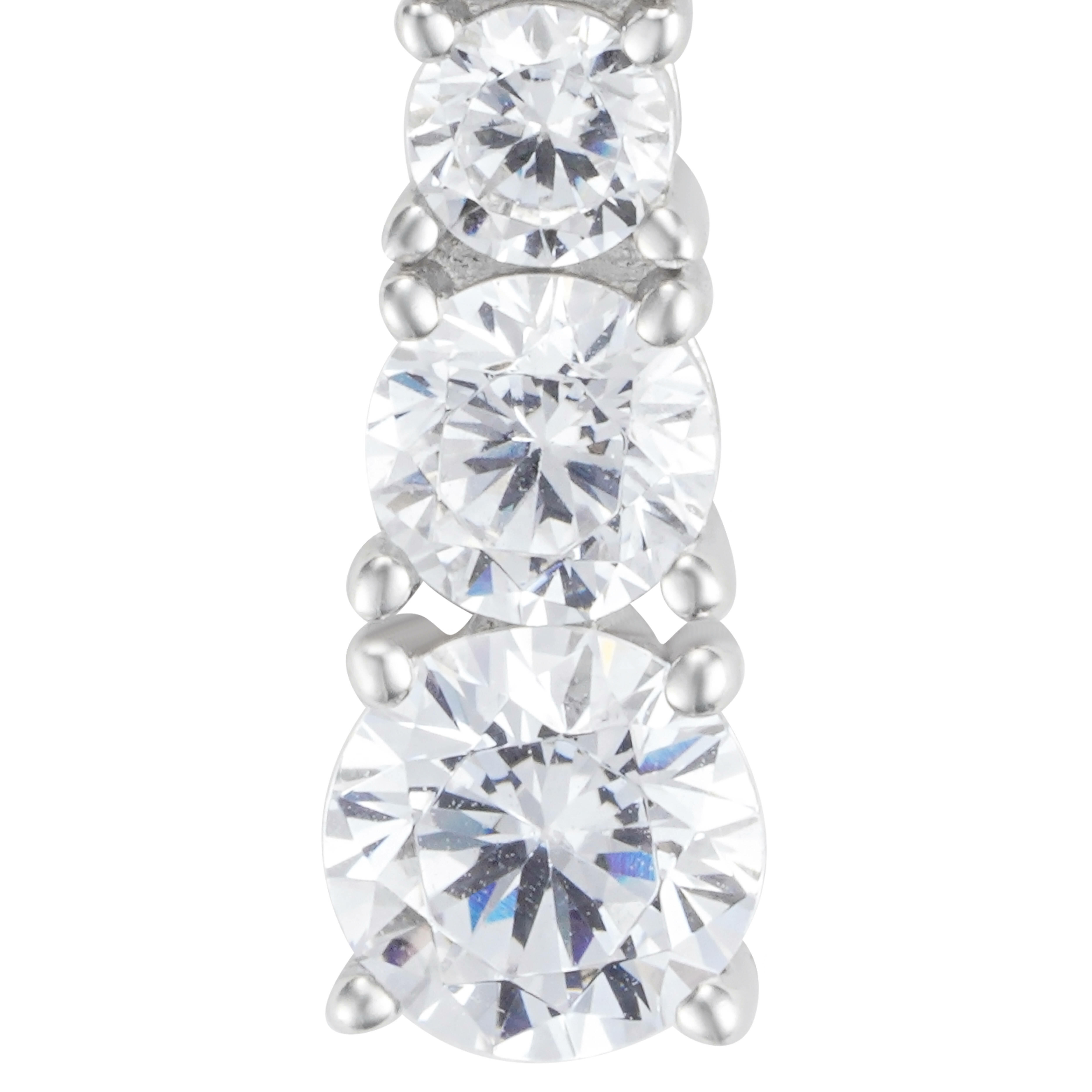 أقراط فضة دائرية طويلة image 1