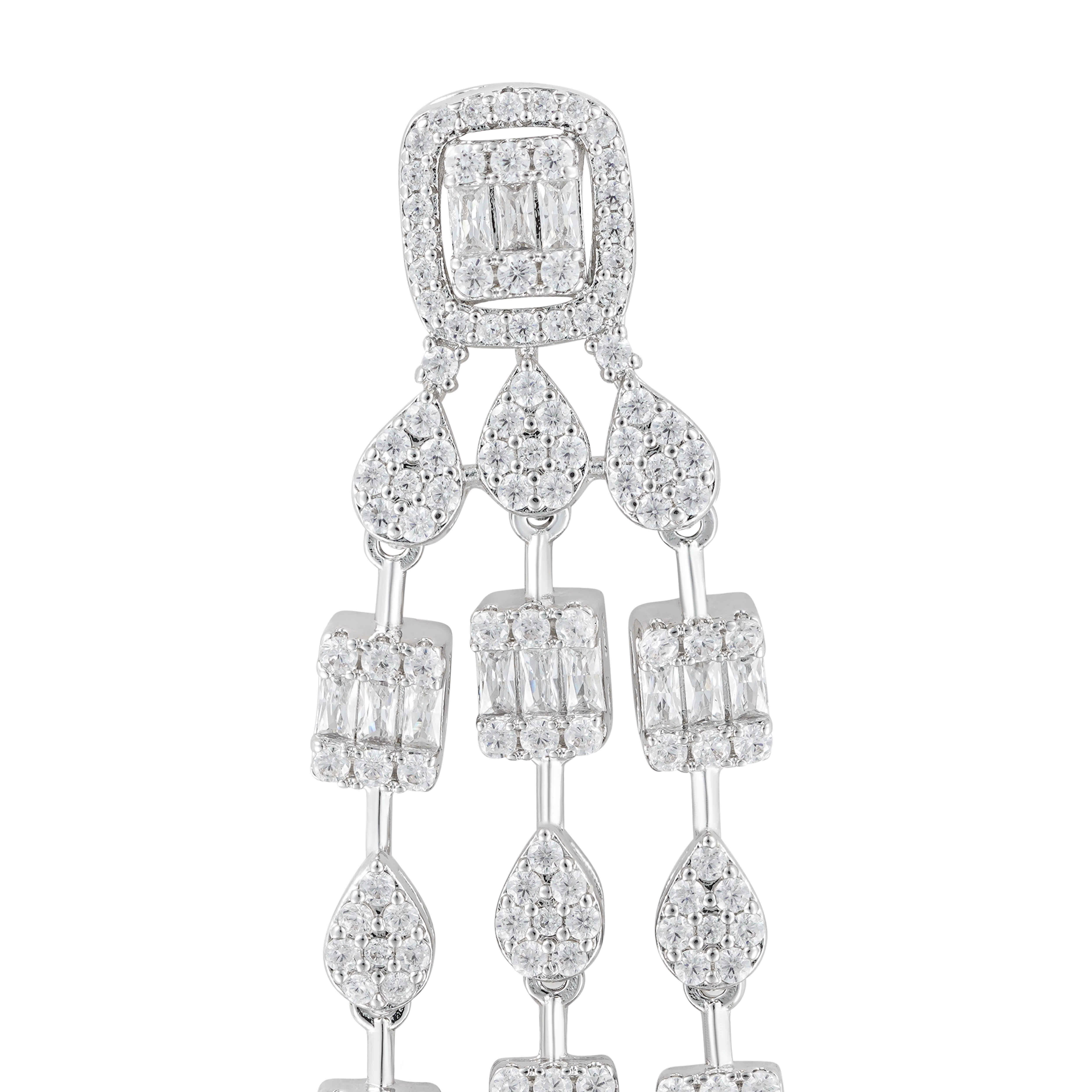925K Silver Radiant Earrings image 1
